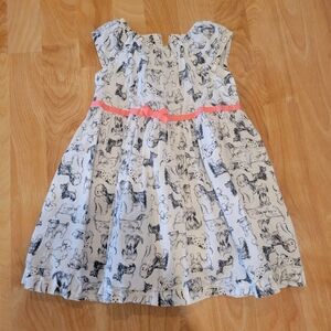 Carter's Black and White Dog Print Dress Size 24 Months